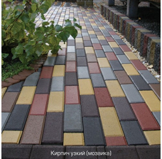 Изображение Тротуарна плитка Цегла Вузька (210х70). Золотий Мандарин