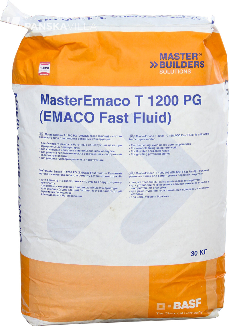 Безусадочная быстротвердеющая сухая смесь MasterEmaco T 1200 PG