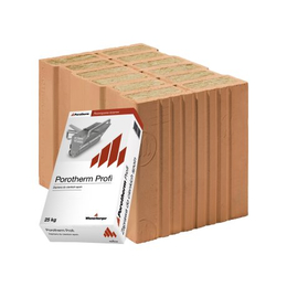 Керамический блок Porotherm 38 1/2 T Profi (половинчатый блок)