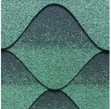 Изображение Бітумна черепиця Kerabit S+ Хвиля зелено-чорна